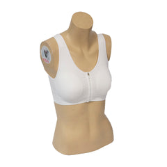 Genie Zip Padded Bra White / Medium - Mail Order - As Seen On TV
