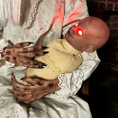 HAUNTED HILL FARM - 2.9-FT. ANIMATRONIC GRAVELY GRANNY BY TEKKY