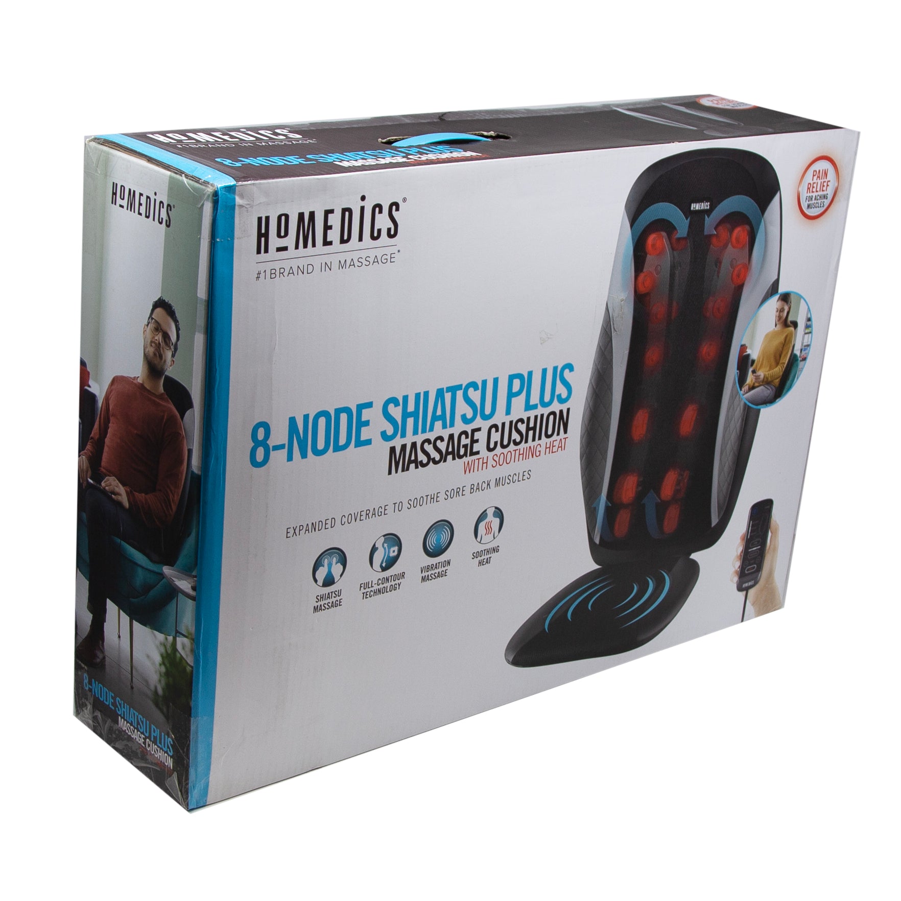 Homedics 8 Node Shiatsu Massage Cushion with Heat Grade A cssincusa