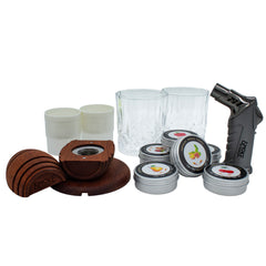 Smoke On The Rock Whisky Smoking Kit 14pcs Kit - Comes With Wooden Storage Box