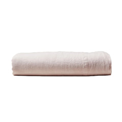 Silk & Snow Flax Linen Flat Sheet - Full (petal pink)