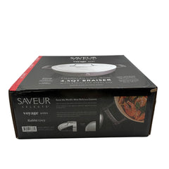 Cast Iron 4.5qt (30cm) braiser with Stainless Steel Lid	Cast Iron with enamel coating interior and exterior, s/s 304, double wall lid, satin finished.Rabbit Grey