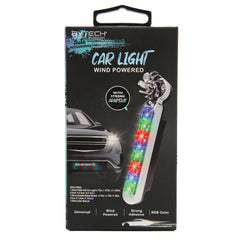 Bytech Auto Accessories Multi Colored Led Wind Powered Car Light With Strong 4.75 in X .875 in X 1.625 in