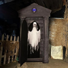 HAUNTED HILL FARM - 6.7-FT. MOTION-TRIGGERED MAUSOLEUM BY TEKKY