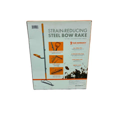 ErgieShovel 16-Tine Strain Reducing Steel Bow Rake with 54-Inch Steel Shaft