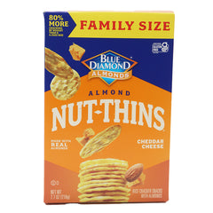 Blue Diamond NUT THINS FMLY SZ CHEDDAR 7.7OZ - Exp. 04/26