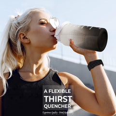 3.8 L/ 128 oz 1 Gallon Sports Bottle Black/White