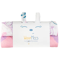 2 PK Newborn Receiving Blankets | Baby Receiving/Swaddle Blankets - Kitty/Birds