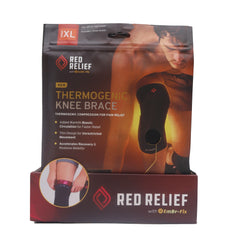 Red Relief - Size XLarge- Theromgenic Knee Brace - 1 knee brace -Priced Per Pc / Sold in 6pc PDQ display
