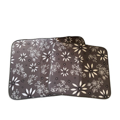 Temp-tations Set of 2 Microfiber Kitchen Drying Mats - Grey