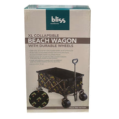 Bliss XL Collapsible Beach Wagon with Wide Wheels | Palm Tree