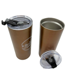 ITKWD Set of (2) 20-oz Insulated Tumblers with (2) Straws