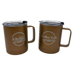 In the Kitchen with David Set of (2) 14-oz Travel Mugs
