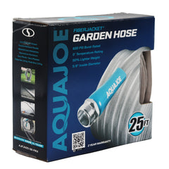 Aqua Joe AJFJH25-58-PRX XTREME FIBERJACKET Flexible, Kink-Resistant Garden Hose, 600 PSI Max, 5/8 Inch Diameter, 25 Feet