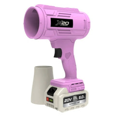 20v kit - blower + 1 nozzle + 2 pin charger + 5 A battery, Pink