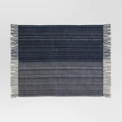 Cotton Striped Placemat Blue