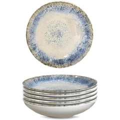 Reactive glaze ⌀21cm/8.27in - Soup Plate - REACTIVE Reactive Light Blue Cote Stoneware Dishwasher & Microwave safe 6pc/set