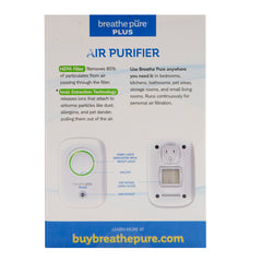 Breathe Pure Plus With Hepa Filter & Ionic Air Purifier Removes Odors, Cleans Air And Freshens