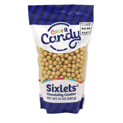 Color It Candy Sixlets Candies - Shimmer Gold 24 oz Bag