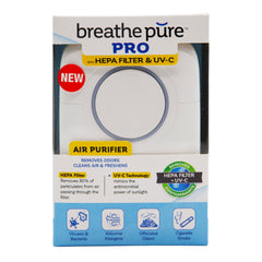 Breathe Pure Pro With Hepa Filter and  UV-C Air Purifier Removes Odors, Cleans, And Freshens