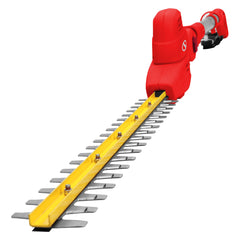 Sun Joe 18-IN 3.8-Amp Multi-Angle Telescoping Pole Hedge Trimmer, Red