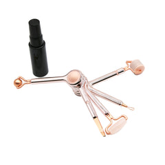 Beauty Magnet Upgrade Your Beauty Ritual - A Professional Grade 5 pc Skincare Tool Set - Black