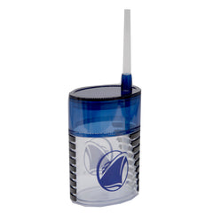 Hal Smokestack Clear With Blue Top & Sipper Straw