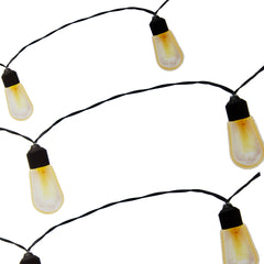 Home Innovations 10 Count Solar LED String Amber Lights - Dark Green Wire