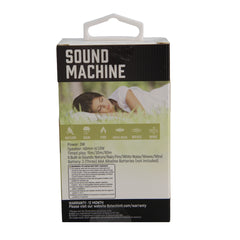 Sound Machine With 7in Hand Strap 2.2in x 3.9in x 1.4in 6 Built In Nature Sounds 15/30/60 Min. Time Play