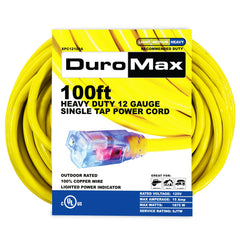 DuroMax XPC12100A 100-Foot 12 Gauge Single Tap Extension Power Cord Refurbished  - Unboxed