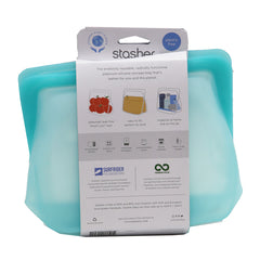 Stasher Mid Stand Up Bag - Aqua