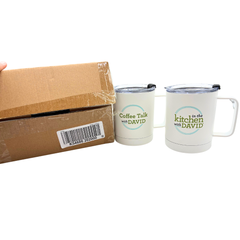 In the Kitchen with David Set of (2) 14-oz Travel Mugs
