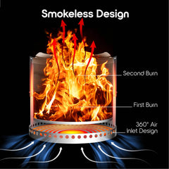 SMOKELESS FIRE PIT 18IN SILVER