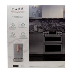 GE CAFÉ™ Affetto Automatic Espresso Machine + Frother Steel Silver w/ copper accents - Customer Must Be MGT Approved