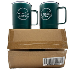 In the Kitchen with David Set of (2) 14-oz Travel Mugs