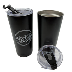 ITKWD Set of (2) 20-oz Insulated Tumblers with (2) Straws