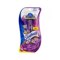 Skintimate Exotic Violet Blooms Disposable Razors (Assorted Packaging), 4CT
