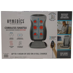 Homedics Cordless Shiatsu Back Massage Cushion With Heat Refurbished Grade A