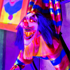 HAUNTED HILL FARM - 3.9-FT. HANGING UPSIDE DOWN CLOWN