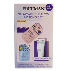 FREEMAN GLOW WITH THE FLOW MASKING SET - 1 SACHET -0.23 FL OZ - 1 SPOUT 1.18 FL OZ - TUBE 3 FL OZ