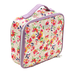 Jones NY -TAUPE FLORAL PRINT TRAIN CASE