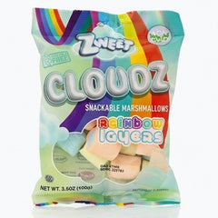 ZWEET CLOUDZ MARSHMALLOW RAINBOW LAYERS 3.5 OZ BAG - COMES IN A 24 COUNT DISPLAY - PRICED AND SOLD BY EACH