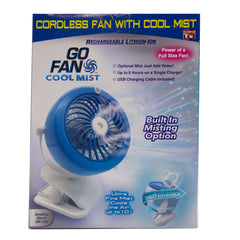 Go Fan Cool Mist Rechargeable Lithium-ion - As Seen On TV