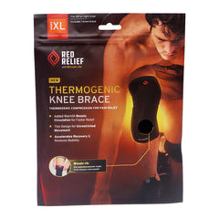 Red Relief - Size XLarge- Theromgenic Knee Brace - 1 knee brace -Priced Per Pc / Sold in 6pc PDQ display