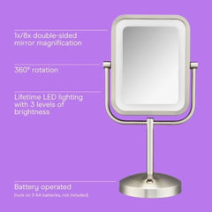 Conair LED LGHTD 1X/8X MAG MIRROR  OBLONG
