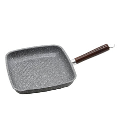 Smart Home HD Non Stick 10.24 Grill Pan w/ Wood Handle