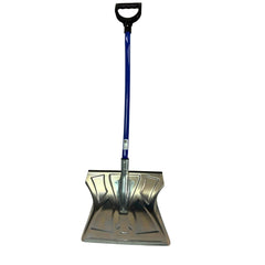 20-Inch Heavy Duty Aluminum Ergonomic Snow Shovel, Blue, (Retail Ready)