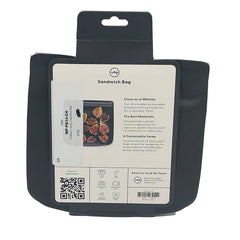 W&P Porter Silicone Reusable Storage Bag, 34oz-CHARCOAL - Flat