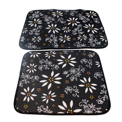 Temp-tations Set of 2 Microfiber Kitchen Drying Mats - Black