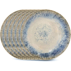 Reactive glaze ⌀20cm/7.87in - Salad Plate - REACTIVE Reactive Light Blue Cote Stoneware Dishwasher & Microwave safe 6pc/set